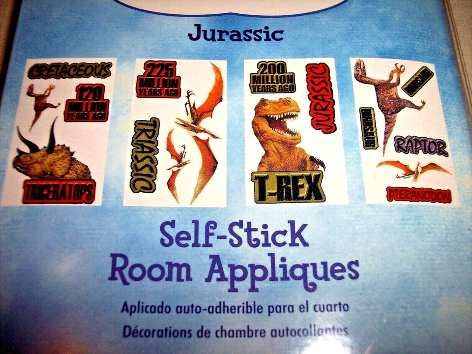 Apliques de decoración para niños jurásicos "solo para niños" decoración para niños autoadhesivos Foto 3 de 4