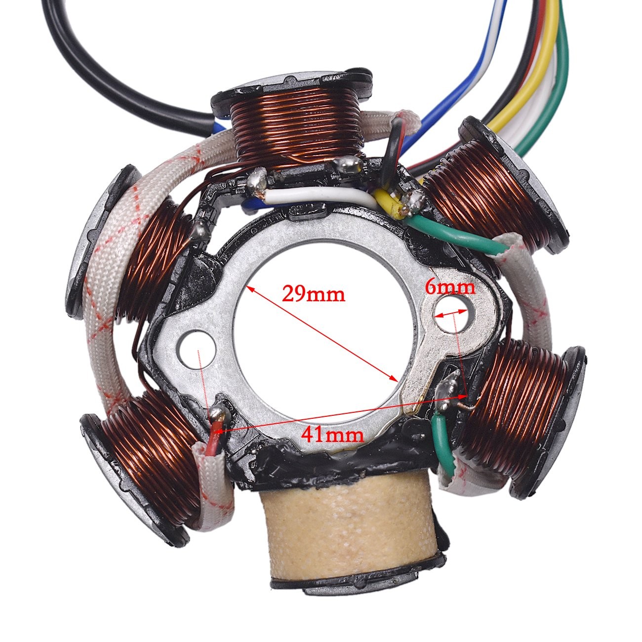 6-Coil 5 Wires Pole Magneto Flywheel Stator For 50cc 90cc 110cc 125cc PIT Qua