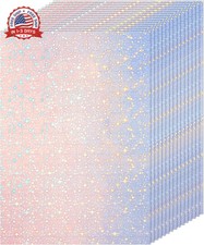 36 Sheets Holographic Sticker Paper A4 Vinyl Holographic Laminate Sheets