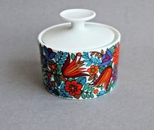 Kleine Zuckerdose Blumen Retro Winterling Röslau Bavaria 70ger unbeschädigt