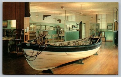 30' New Bedford Whale Boat at Whaling Museum Postcard Massachusetts