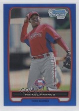 2012 Bowman Chrome Prospects Blue Refractor 136/250 Maikel Franco #BCP112 1e5