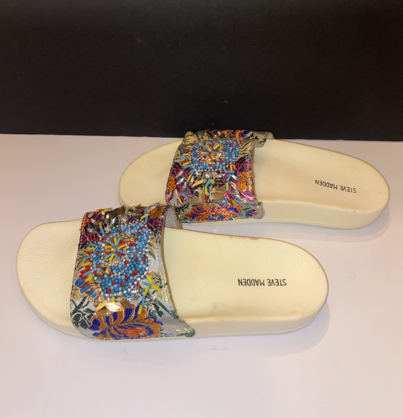 Steve Madden Spark Slides – Size 8– Multicolored … - image 4