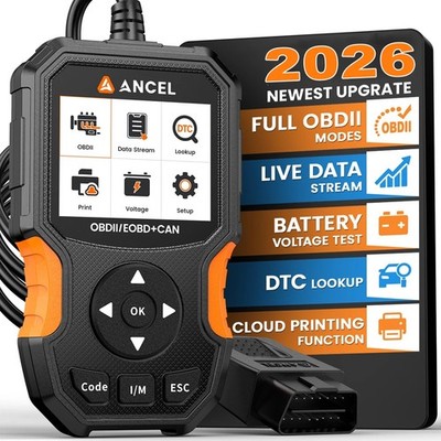 ANCEL AS300 OBD2 Scanner Code Reader Car Engine Battery Check Diagnostic Tool