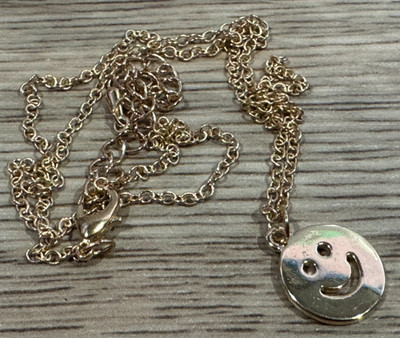 Smiley Face Gold Charm Happy Emoji Necklace