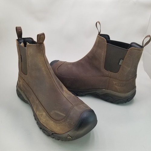 KEEN Anchorage III Boots Mens Size 11 Dark Earth Mulch Brown Leather Waterproof