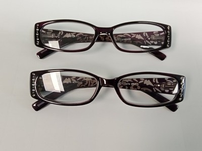 Foster Grant Carla Purple Flower Reading Glasses 2PK!!