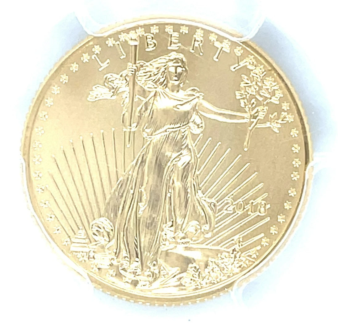 2018 G$10 Oro American Eagle 1/4 Oz PCGS MS70 First Strike Gaudens