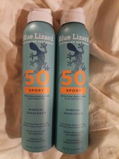 Blue Lizard Sport SPF 50 Mineral Sunscreen Spray Broad Spectrum 5fl oz ea 2 PK 