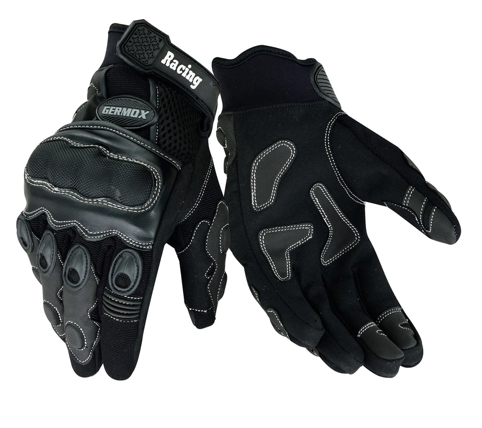 Guanti estivi moto Shield Protezioni in Carbonio Guanti da moto Cross enduro - Immagine 2 di 4