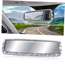 Bling Car Rearview Mirrors Decorations Rear View Mirror with HD MYHSJ-white