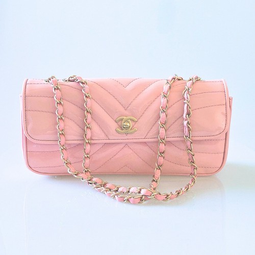 Chanel East West V Stitch Flap Bag - Picture 1 of 13