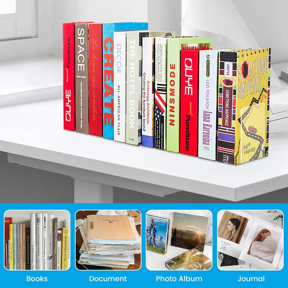 8 Stück Klarer Buchständer aus Acryl,Buchstützen Acryl,Buchstütze,Geeignet fü... - Bild 3 von 4