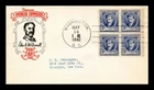 US COVER EDWARD A MACDOWELL FAMOUS AMERICANS FDC SCOTT 882 BLOCK TORKEL GUNDEL