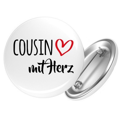 Button Cousin mit Herz Geschenkidee Cousin Geschenk Präsent Mitbringsel Souvenir