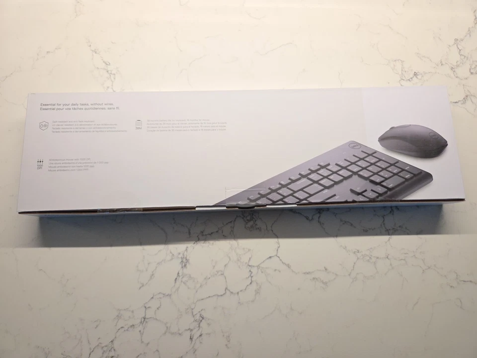 Dell KM3322W Wireless Keyboard and Mouse 2.4GHz USB Wireless Receiver Mouse -New - Image 2 of 4