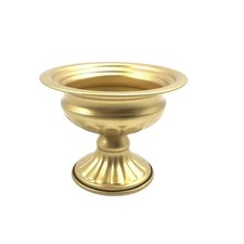 Vase with Flared Rim Gold-Toned Compote Bowl Classic for Banquets, Florists