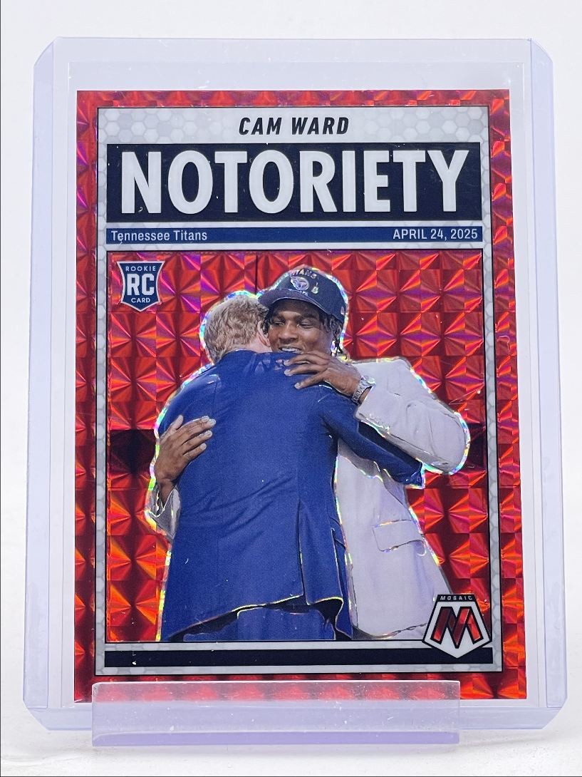 CAM WARD 2025 MOSAIC NOTORIETY ROOKIE RED MOSAIC TITANS RC Q0631
