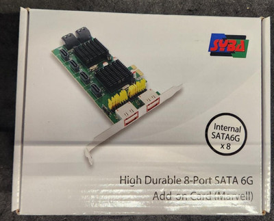 SYBA SD-PEX40104, 8 Port SATA III 6G PCI-e 2.0 x1 Card