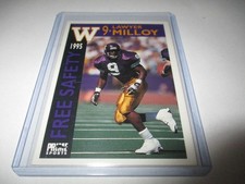 LAWYER MILLOY 1995 ROOKIE TRADING CARD UW HUSKIES LB RC NEW ENGLAND PATRIOTS HTF. rookie card picture