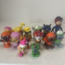 Paw Patrol Figures Lot Of 14 Ryder, Chase, Marshal, Skye, Zuma And Rocky