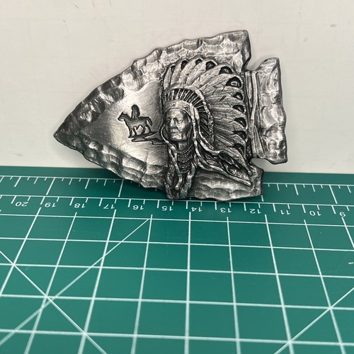 Siskiyou Buckle Co Inc 1988 Vintage Chief Joseph Arrowhead Belt Buckle USA Made