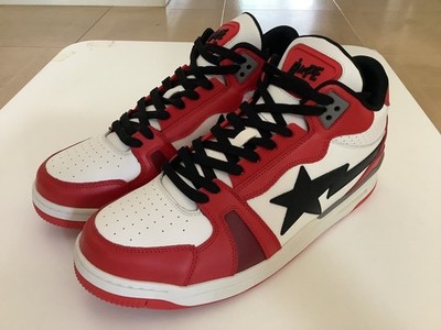 Authentic a bathing ape bape clutch sta #1 men's US 8 red new