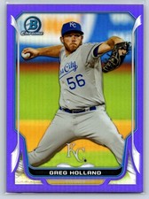 2014 Bowman Chrome #185 Greg Holland Purple Refractor #/150