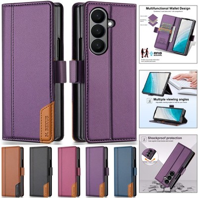 For Samsung Galaxy Z Fold 7 6 5 4 Shockproof Leather Wallet Card Slot Case Cover