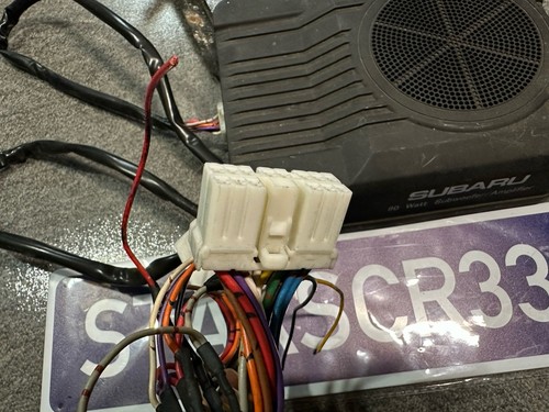 1998-2001 Subaru Impreza 2.5RS Stock Underseat Subwoofer Amplifier & Harness GC8 - Picture 5 of 14