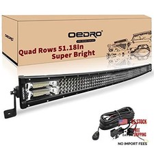 50Inch 1483W Curved LED Light Bar with Wiring Harness 50 Inch Quad-Row Curved