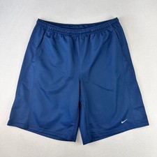 Vintage Nike Gym Shorts Mens XL Blue Mesh Classic Swoosh Y2K Basketball Athletic