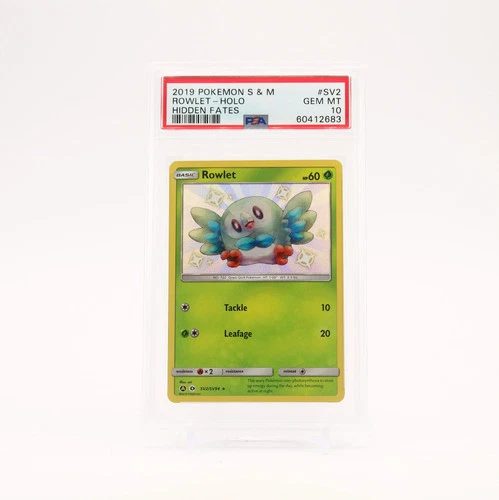 Rowlet - SV2/SV94 PSA 10 Hidden Fates Baby Shiny Holo Rare Pokemon - GEM MT