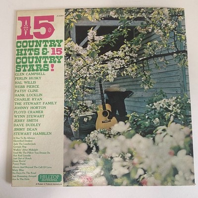 Various Artists - 15 Country Hits & 15 Country Stars LP Record 1960s Hiltop