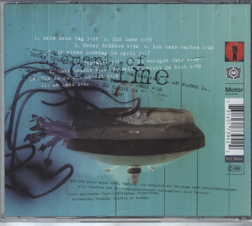 Element of Crime: An einem Sonntag im April.  Ein Mann /  Weil Du nicht da bist. - Bild 2 von 2