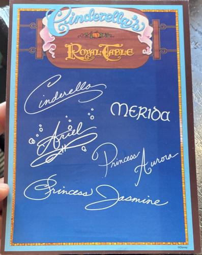 Disney Cinderella’s Royal Table Autograph Notepad - Cinderella Theme