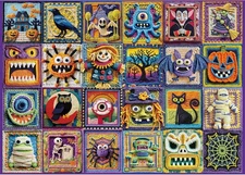 Crochet Halloween Puzzles for Adults 500 Pieces, Fun Challenging... 