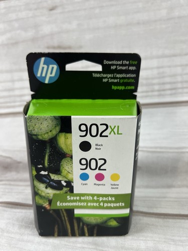 HP 902XL Schwarz & 902 Farbe Tintenpatronen - 4er Pack - Original Original Neu 05/25