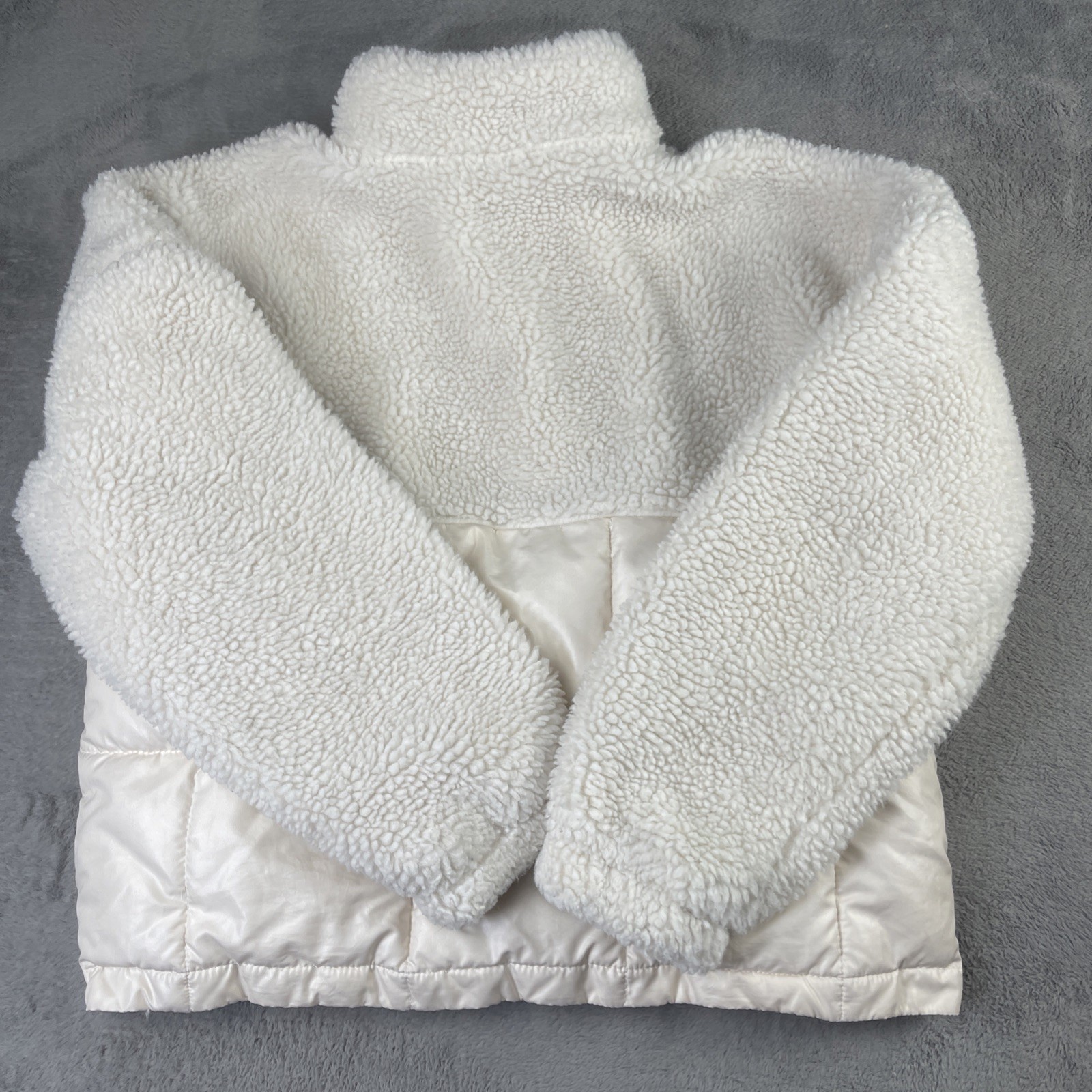 FABLETICS Nelly Sherpa Pullover Jacket Ivory Half… - image 9