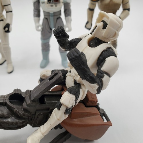 Vintage 90's Star Wars 3.75 Lot TIE Pilot AT-AT Driver Sandtrooper Scout Speeder - Picture 7 of 12