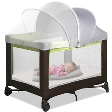 Large Mosquito Net for Bassinet Travel Crib Playpen Half-Blackout Breathable