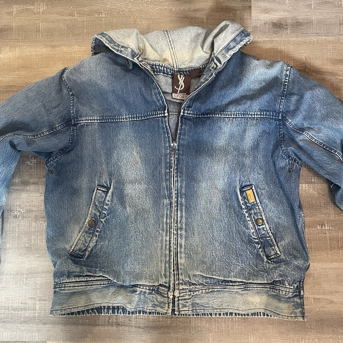Vintage Yves Saint Laurent Sport Denim Jacket Size XL | eBay