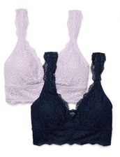 Wonder Nation Girls Lace Convertible Bralette, 2 Pack, Size XS NWT