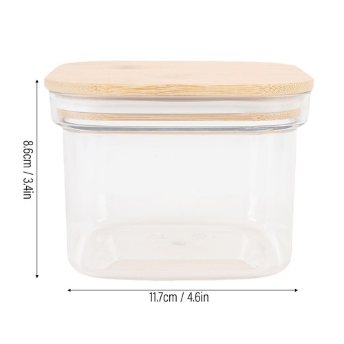 (2Pc 600ml)Food Storage Jars Plastic Airtight Containers With Bambusoideae - Picture 7 of 24