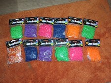 12 PACKS OF LOOM BANDS 500 LOOM BANDS IN EACH PACKAGE CRAFTING
