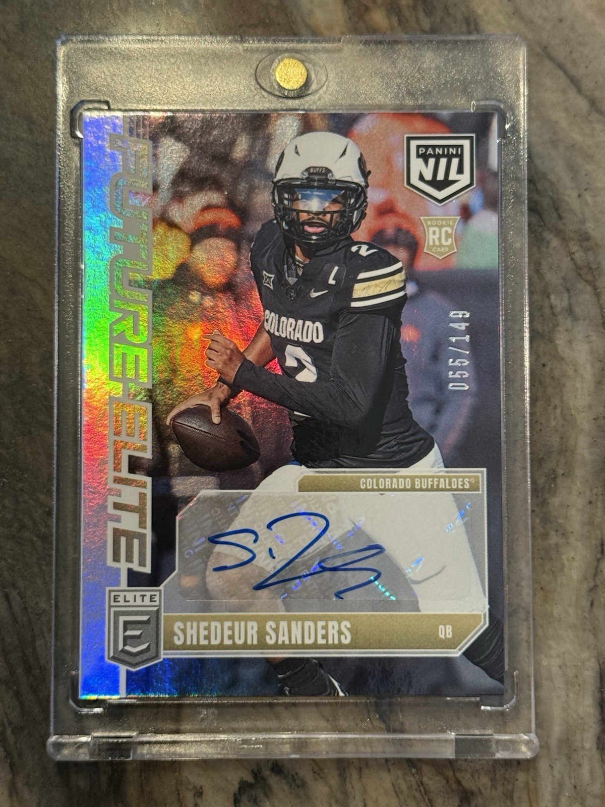 2025 DONRUSS ELITE SHEDEUR SANDERS ROOKIE FUTURE ELITE NIL AUTO /149 BROWNS