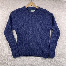 Vintage LL Bean Fisherman Sweater Mens Large Blue Cotton Made in USA Ribbed 90's Vintage LL Bean Fisherman Sweater Mens Large Blue Cotton Made in USA Ribbed 90's