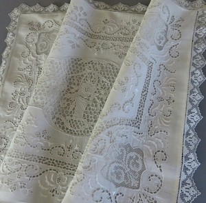 Fine Antique Handmade Italian LINEN + Point de Venise Needle Lace Pillow Sham