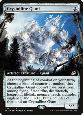 MTG Magic FOIL Crystalline Giant EXTENDED ART IKO 361 NM