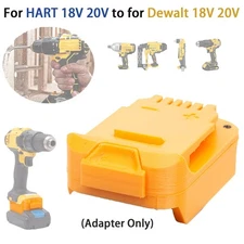 Battery Adapter For HART 18V 20V Lithium Battery to for Dewalt 18V 20V Tools NEW